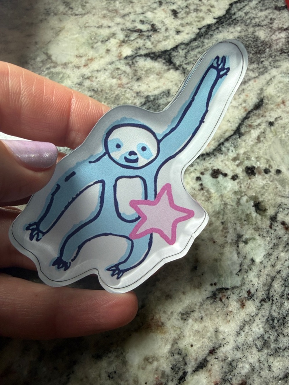 Roller Rabbit Rare Blue Sloth Star Magnet